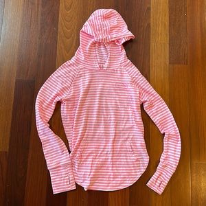 Little girls Pink striped Vineyard Vines hoodie